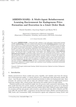 ABIDES-MARL: A Multi-Agent Reinforcement Learning Environment for Endogenous Price Formation and Execution in a Limit Order Book