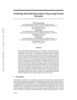 Predicting Microbial Interactions Using Graph Neural Networks