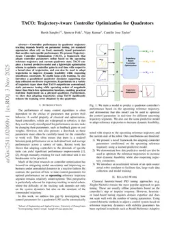 TACO: Trajectory-Aware Controller Optimization for Quadrotors