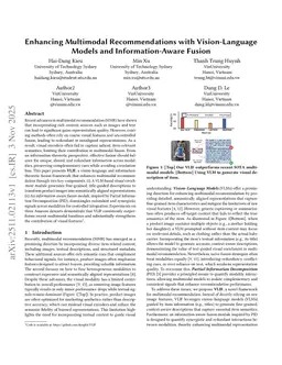 Enhancing Multimodal Recommendations with Vision-Language Models and Information-Aware Fusion