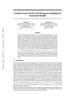 Variance-Aware Feel-Good Thompson Sampling for Contextual Bandits