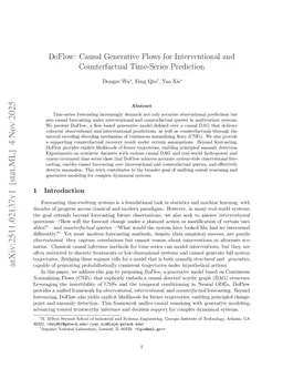 DoFlow: Causal Generative Flows for Interventional and Counterfactual Time-Series Prediction