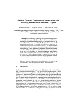 QuPCG: Quantum Convolutional Neural Network for Detecting Abnormal Patterns in PCG Signals