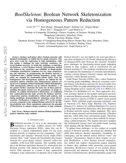 BoolSkeleton: Boolean Network Skeletonization via Homogeneous Pattern Reduction