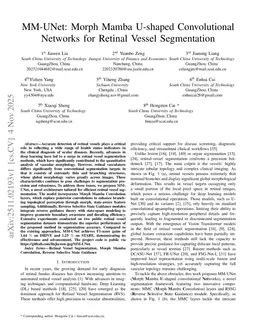 MM-UNet: Morph Mamba U-shaped Convolutional Networks for Retinal Vessel Segmentation