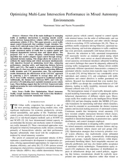 Optimizing Multi-Lane Intersection Performance in Mixed Autonomy Environments