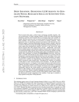 Deep Ideation: Designing LLM Agents to Generate Novel Research Ideas on Scientific Concept Network