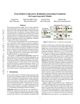 From Models to Operators: Rethinking Autoscaling Granularity for Large Generative Models