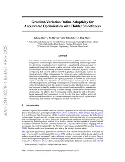 Gradient-Variation Online Adaptivity for Accelerated Optimization with Hölder Smoothness