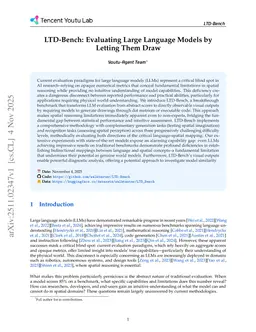 LTD-Bench: Evaluating Large Language Models by Letting Them Draw