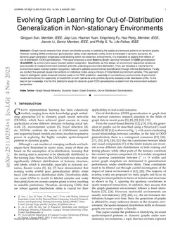 Evolving Graph Learning for Out-of-Distribution Generalization in Non-stationary Environments