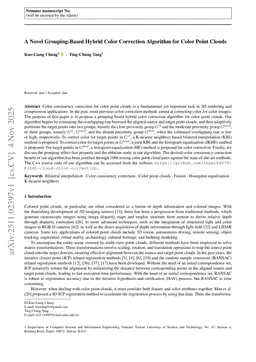 A Novel Grouping-Based Hybrid Color Correction Algorithm for Color Point Clouds