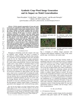 Synthetic Crop-Weed Image Generation and its Impact on Model Generalization