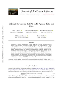 Efficient Solvers for SLOPE in R, Python, Julia, and C++