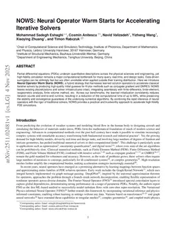 NOWS: Neural Operator Warm Starts for Accelerating Iterative Solvers