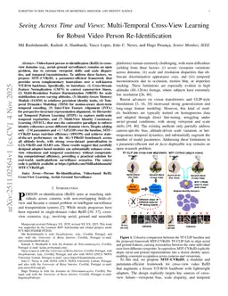 Seeing Across Time and Views: Multi-Temporal Cross-View Learning for Robust Video Person Re-Identification