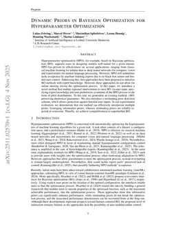 Dynamic Priors in Bayesian Optimization for Hyperparameter Optimization