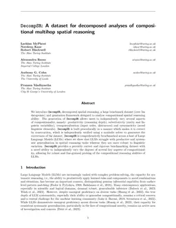 DecompSR: A dataset for decomposed analyses of compositional multihop spatial reasoning
