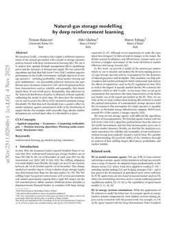 Natural-gas storage modelling by deep reinforcement learning