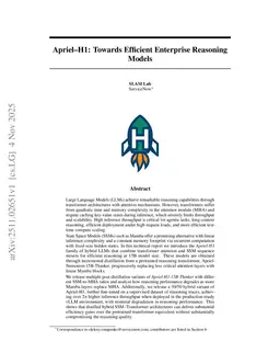 Apriel-H1: Towards Efficient Enterprise Reasoning Models