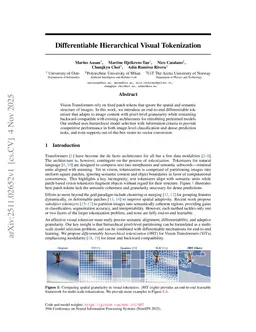 Differentiable Hierarchical Visual Tokenization