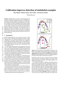 Calibration improves detection of mislabeled examples