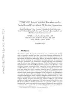 STAR-VAE: Latent Variable Transformers for Scalable and Controllable Molecular Generation