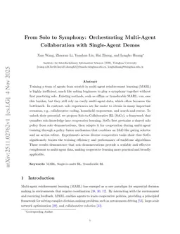 From Solo to Symphony: Orchestrating Multi-Agent Collaboration with Single-Agent Demos