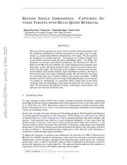 Beyond Single Embeddings: Capturing Diverse Targets with Multi-Query Retrieval