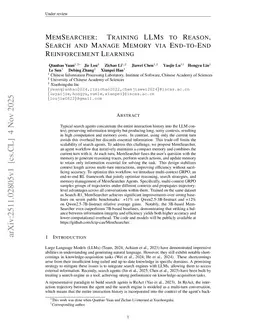 MemSearcher: Training LLMs to Reason, Search and Manage Memory via End-to-End Reinforcement Learning