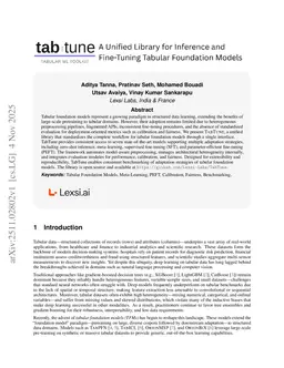 TabTune: A Unified Library for Inference and Fine-Tuning Tabular Foundation Models