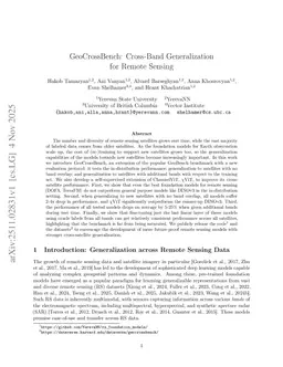 GeoCrossBench: Cross-Band Generalization for Remote Sensing