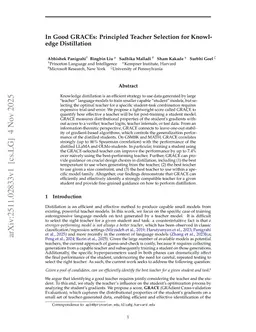 In Good GRACEs: Principled Teacher Selection for Knowledge Distillation