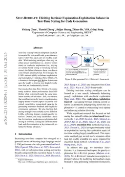 SELF-REDRAFT: Eliciting Intrinsic Exploration-Exploitation Balance in Test-Time Scaling for Code Generation