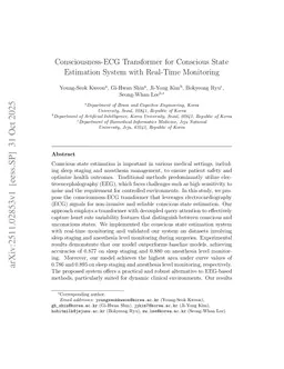 Consciousness-ECG Transformer for Conscious State Estimation System with Real-Time Monitoring