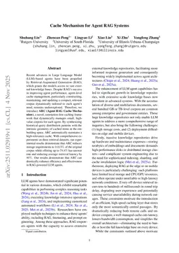 Cache Mechanism for Agent RAG Systems