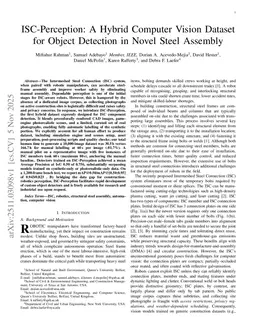 ISC-Perception: A Hybrid Computer Vision Dataset for Object Detection in Novel Steel Assembly