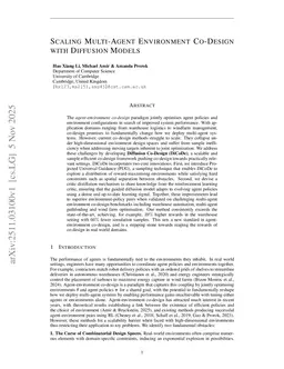 Scaling Multi-Agent Environment Co-Design with Diffusion Models