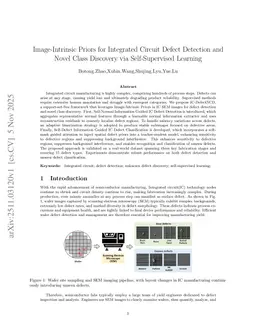 Image-Intrinsic Priors for Integrated Circuit Defect Detection and Novel Class Discovery via Self-Supervised Learning