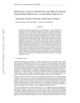 Efficient Linear Attention for Multivariate Time Series Modeling via Entropy Equality