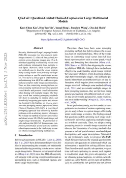 QG-CoC: Question-Guided Chain-of-Captions for Large Multimodal Models