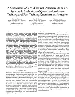 A Quantized VAE-MLP Botnet Detection Model: A Systematic Evaluation of Quantization-Aware Training and Post-Training Quantization Strategies