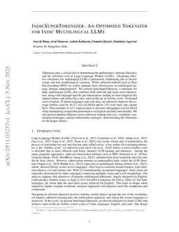 IndicSuperTokenizer: An Optimized Tokenizer for Indic Multilingual LLMs