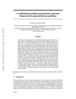 A unified physics-informed generative operator framework for general inverse problems