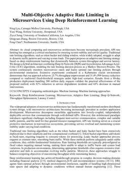 Multi-Objective Adaptive Rate Limiting in Microservices Using Deep Reinforcement Learning