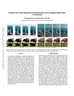 Unified Long Video Inpainting and Outpainting via Overlapping High-Order Co-Denoising