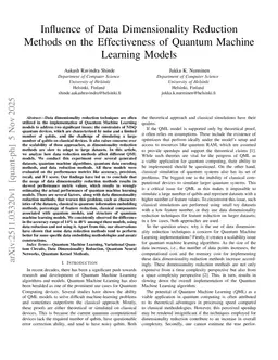 Influence of Data Dimensionality Reduction Methods on the Effectiveness of Quantum Machine Learning Models