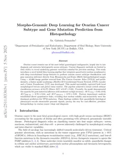 Morpho-Genomic Deep Learning for Ovarian Cancer Subtype and Gene Mutation Prediction from Histopathology