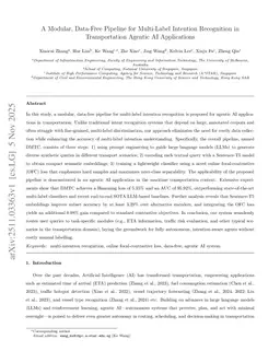 A Modular, Data-Free Pipeline for Multi-Label Intention Recognition in Transportation Agentic AI Applications