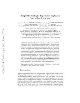 Adaptable Hindsight Experience Replay for Search-Based Learning